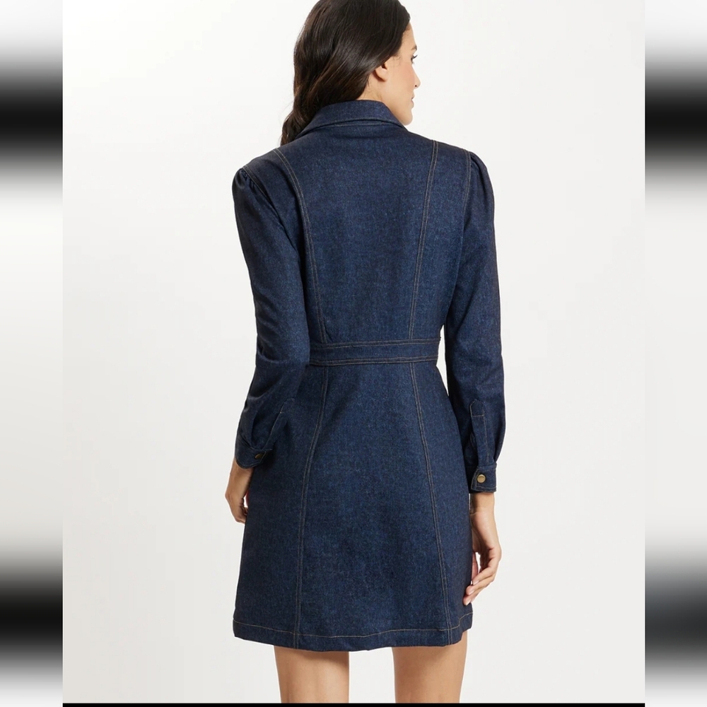 JUDE CONNALLY SOLANGE JUDE DENIM DRESS NAVY NWOT SIZE LARGE - Picture 3 of 16